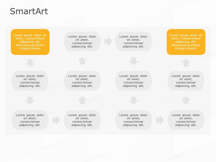 SmartArt Process Circular Bending 4 Steps