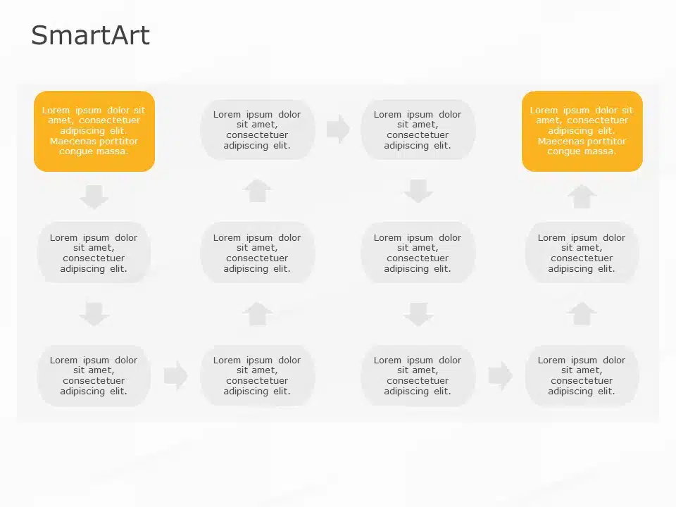 SmartArt Process Circular Bending 4 Steps & Google Slides Theme