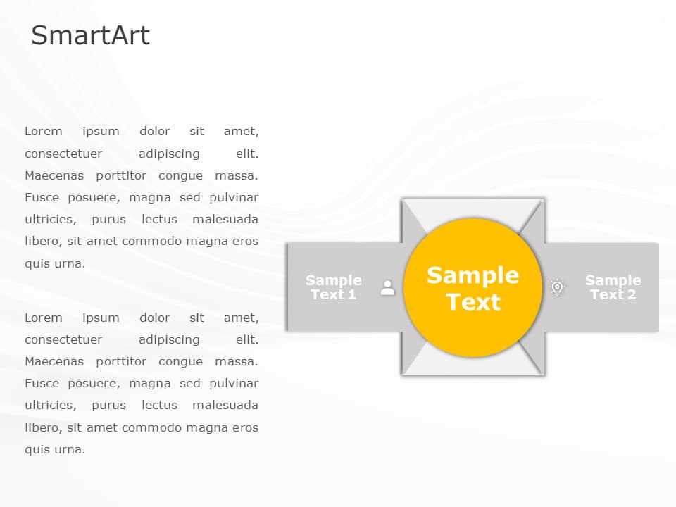 SmartArt Process Converging Circles 2 Steps