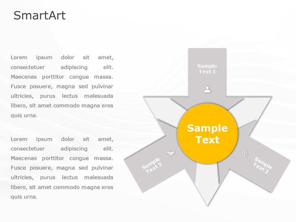 SmartArt Process Converging Circles 3 Steps