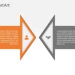 SmartArt Process Coverging Arrows 2 Steps & Google Slides Theme