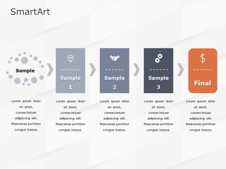 SmartArt Process Result Process 3 Steps & Google Slides Theme