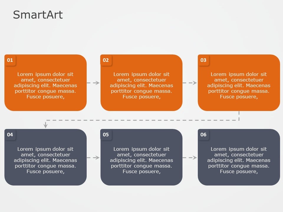 SmartArt Process Reverse Bending 2 Steps & Google Slides Theme