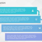 SmartArt Process Staggared Process 4 Steps & Google Slides Theme