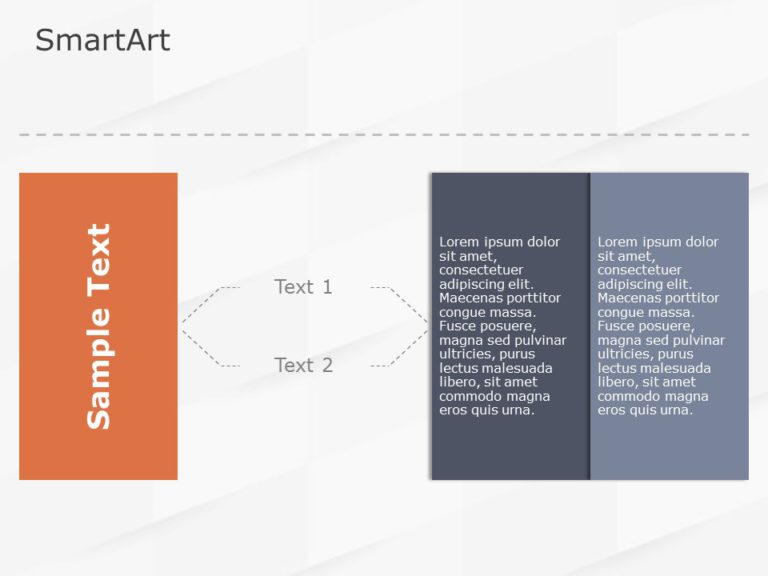 SmartArt Process Sub Process 2 Steps & Google Slides Theme