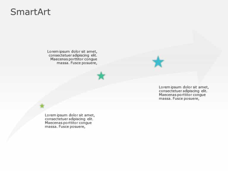 SmartArt Process Upward Process 3 Steps & Google Slides Theme