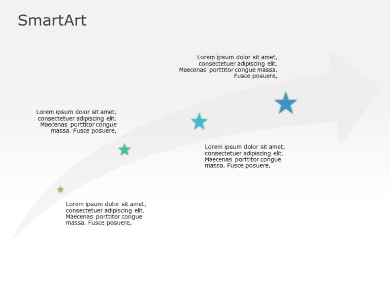 SmartArt Process Upward Process 4 Steps & Google Slides Theme