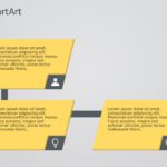 SmartArt Process Vertical Bending 1 Steps & Google Slides Theme