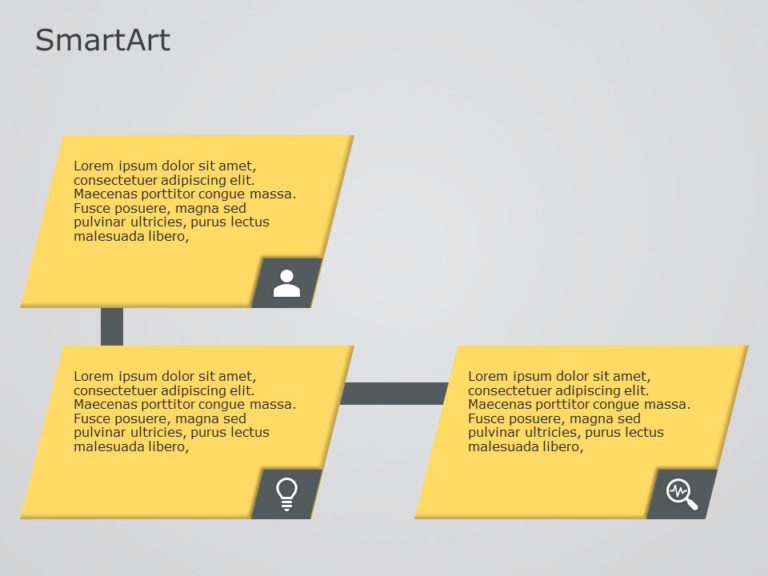 SmartArt Process Vertical Bending 1 Steps & Google Slides Theme