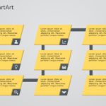 SmartArt Process Vertical Bending 3 Steps & Google Slides Theme