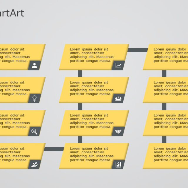 SmartArt Process Reverse Bending 4 Steps