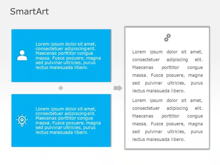 SmartArt Process Vertical Equation 2 Steps & Google Slides Theme