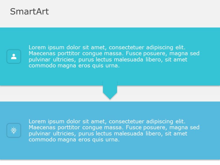 SmartArt Process Vertical Process 2 Steps & Google Slides Theme