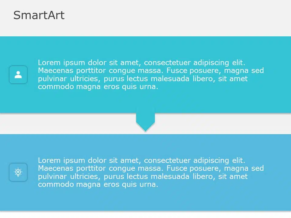 SmartArt Process Vertical Process 2 Steps & Google Slides Theme