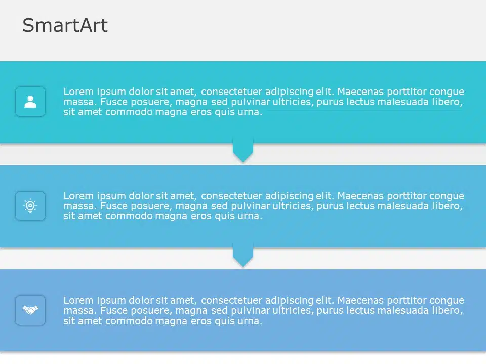 SmartArt Process Vertical Process 3 Steps & Google Slides Theme