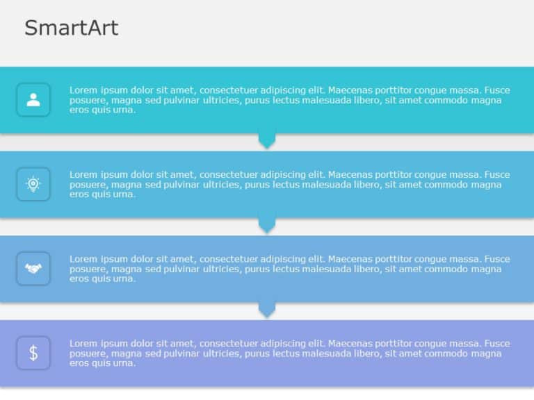 SmartArt Process Vertical Process 4 Steps