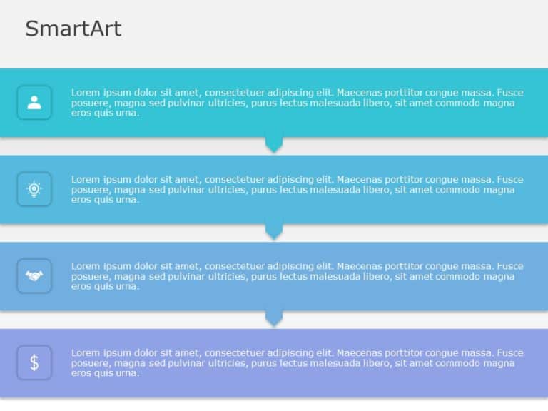 SmartArt Process Vertical Process 4 Steps & Google Slides Theme