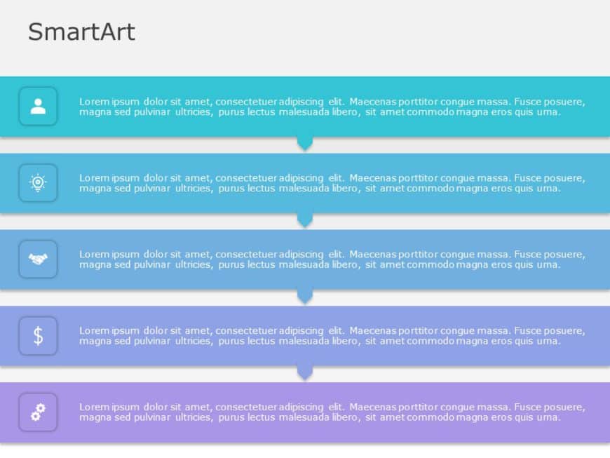 SmartArt Process Vertical Process 5 Steps