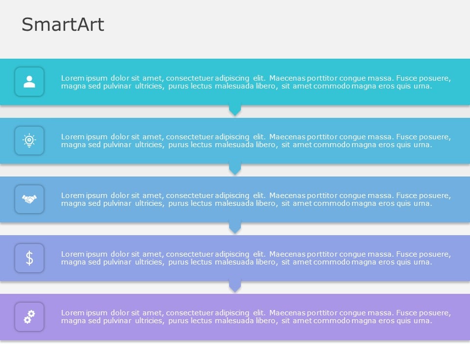 Smart Chart Process Basic Design SmartArt Process Vertical Process 5 Steps