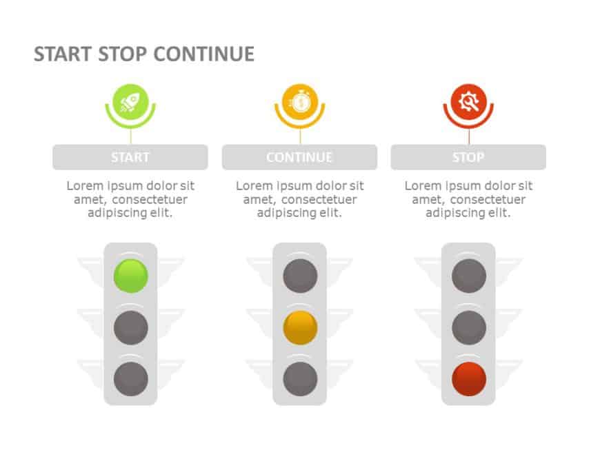 Start Stop Continue 01 PowerPoint Template