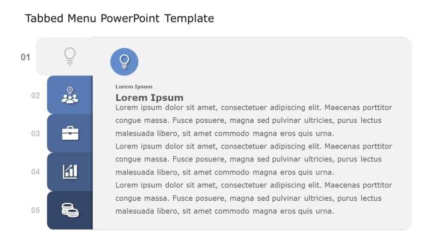 Tabbed Menu PowerPoint Template