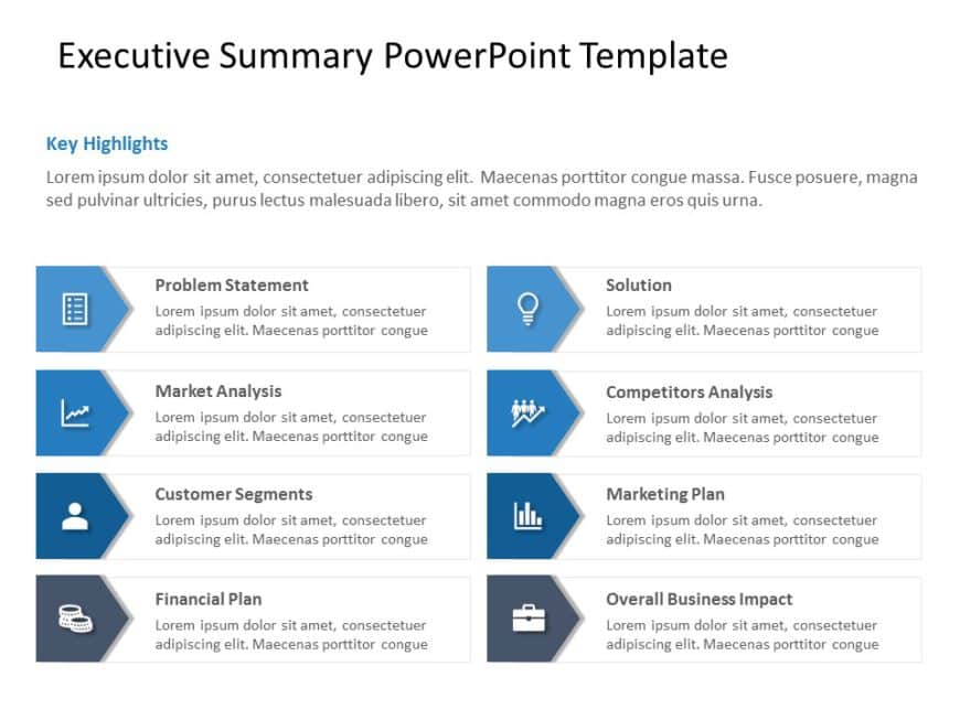 Animated Executive Summary 36 Powerpoint Template Slideuplift 5525