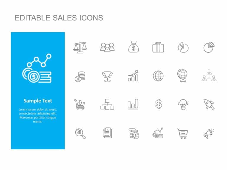 Editable Sales Icons PowerPoint Template