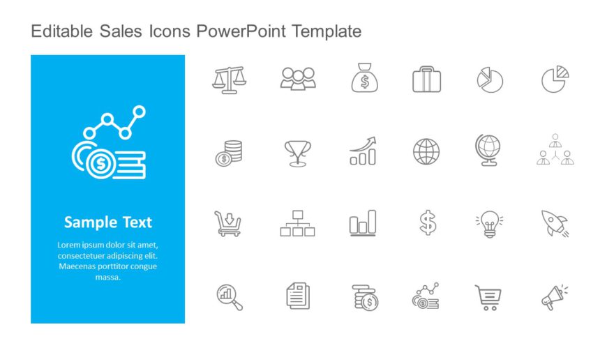 Editable Sales Icons PowerPoint Template