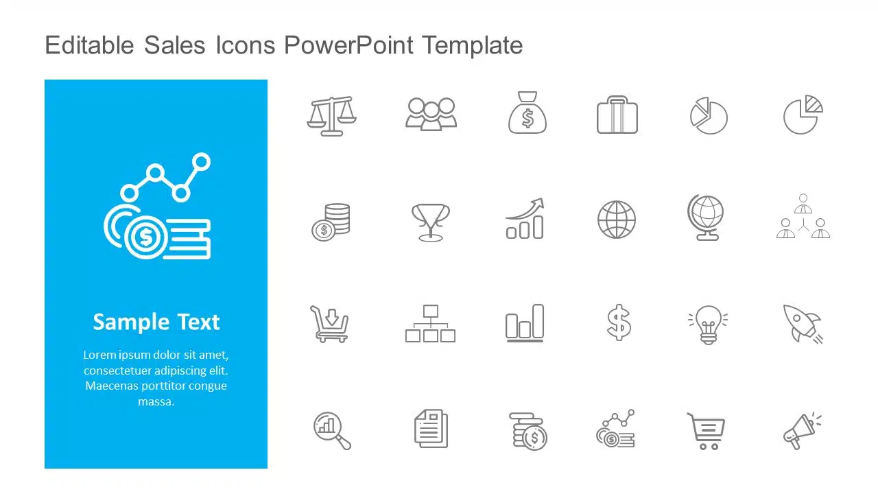 Editable Sales Icons PowerPoint Template & Google Slides Theme