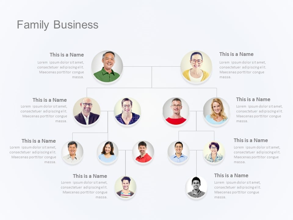 Family Business Tree PowerPoint Template