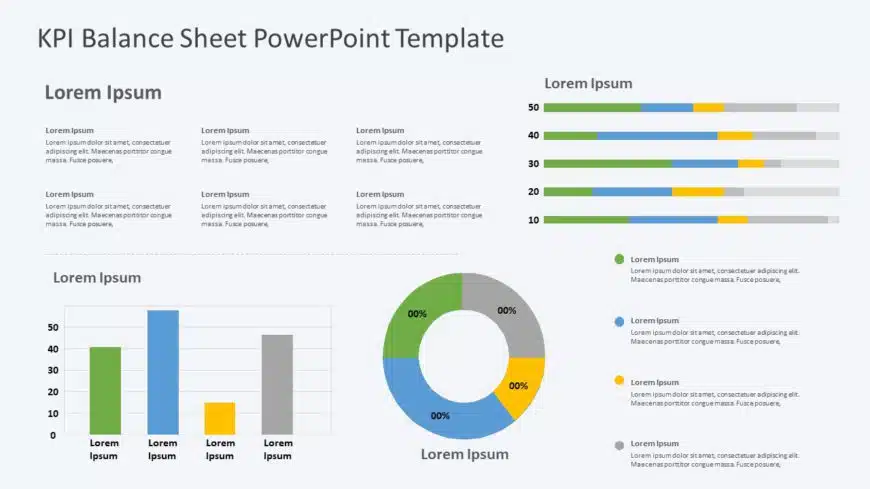 KPI Balance Sheet PowerPoint Template