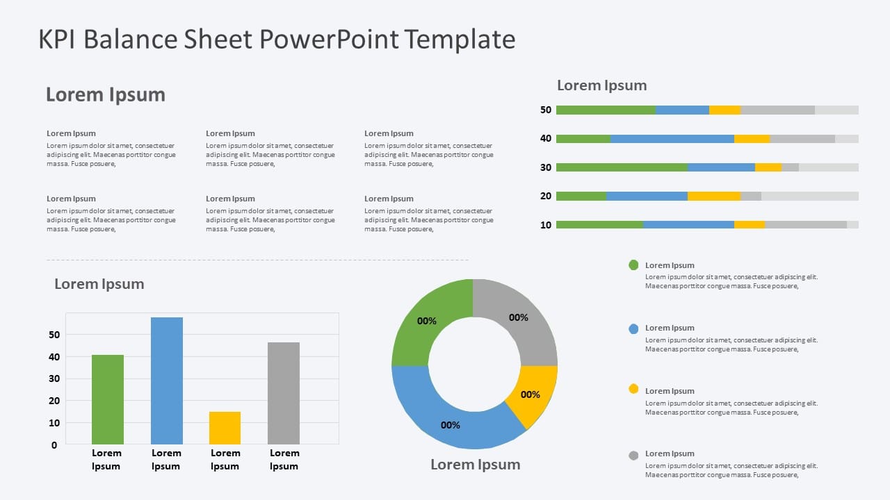KPI Balance Sheet PowerPoint Template & Google Slides Theme