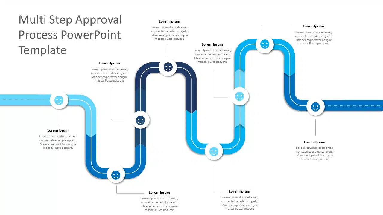 Multi Step Approval Process PowerPoint Template & Google Slides Theme