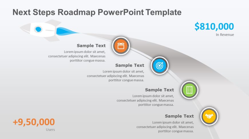 Next Steps Roadmap PowerPoint Template