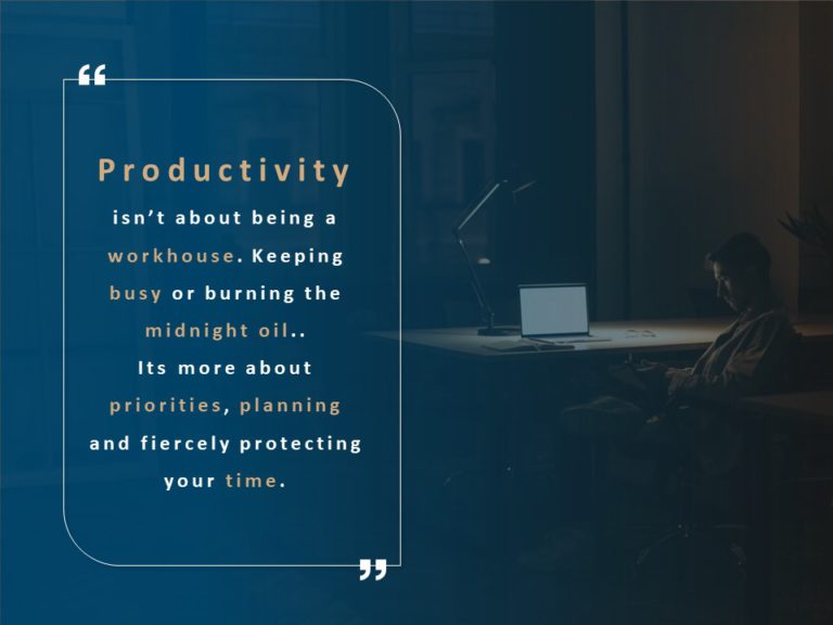 Productivity Quote PowerPoint Template