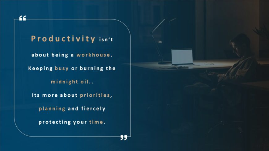 Productivity Quote PowerPoint Template