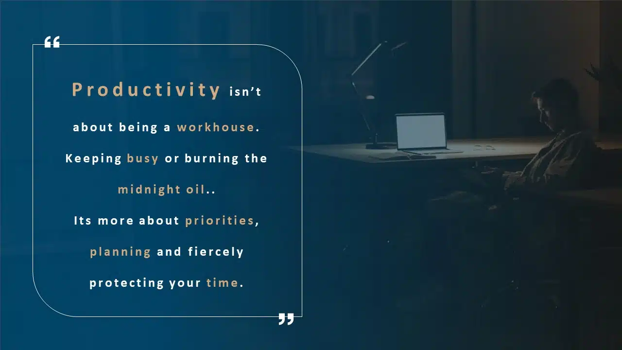 Productivity Quote PowerPoint Template & Google Slides Theme