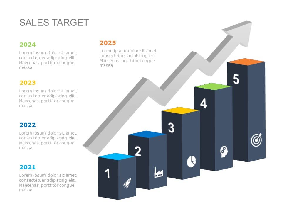 Sales Target Goals PowerPoint Template & Google Slides Theme