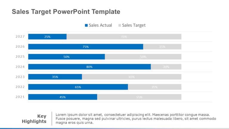 Sales Target PowerPoint Template & Google Slides Theme