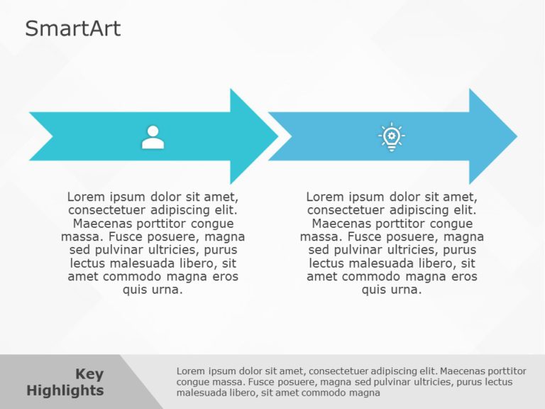 SmartArt Process Arrow Chevron 2 Steps