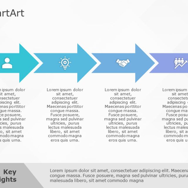 SmartArt Process Equation 4 Steps