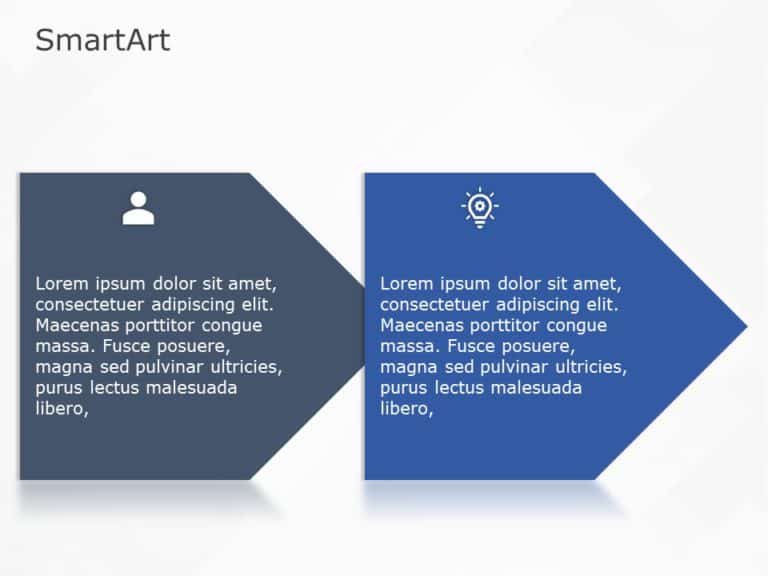 SmartArt Process Basic Chevron 2 Steps & Google Slides Theme