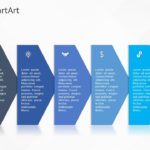 SmartArt Process Basic Square 5 Steps