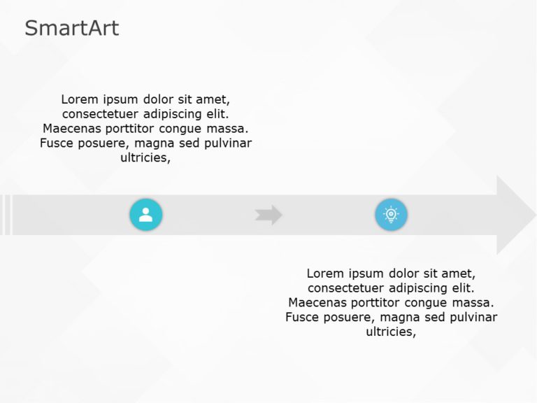 SmartArt Process Basic Roadmap 2 Steps & Google Slides Theme