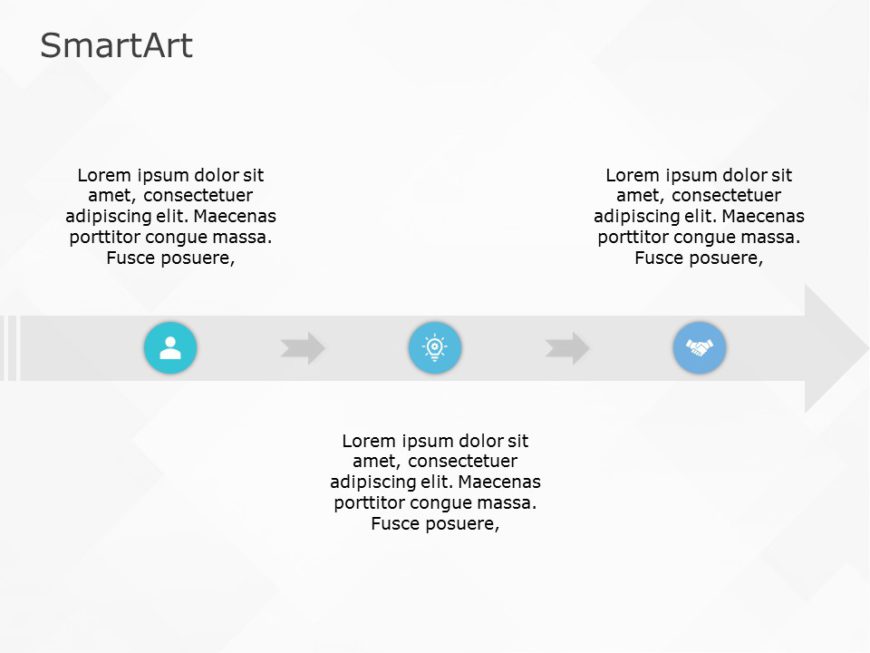 SmartArt Process Basic Roadmap 3 Steps