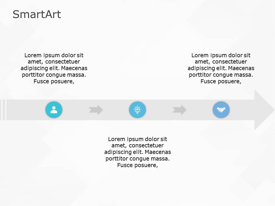 SmartArt Process Basic Roadmap 3 Steps