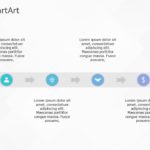SmartArt Process Basic Roadmap 4 Steps & Google Slides Theme