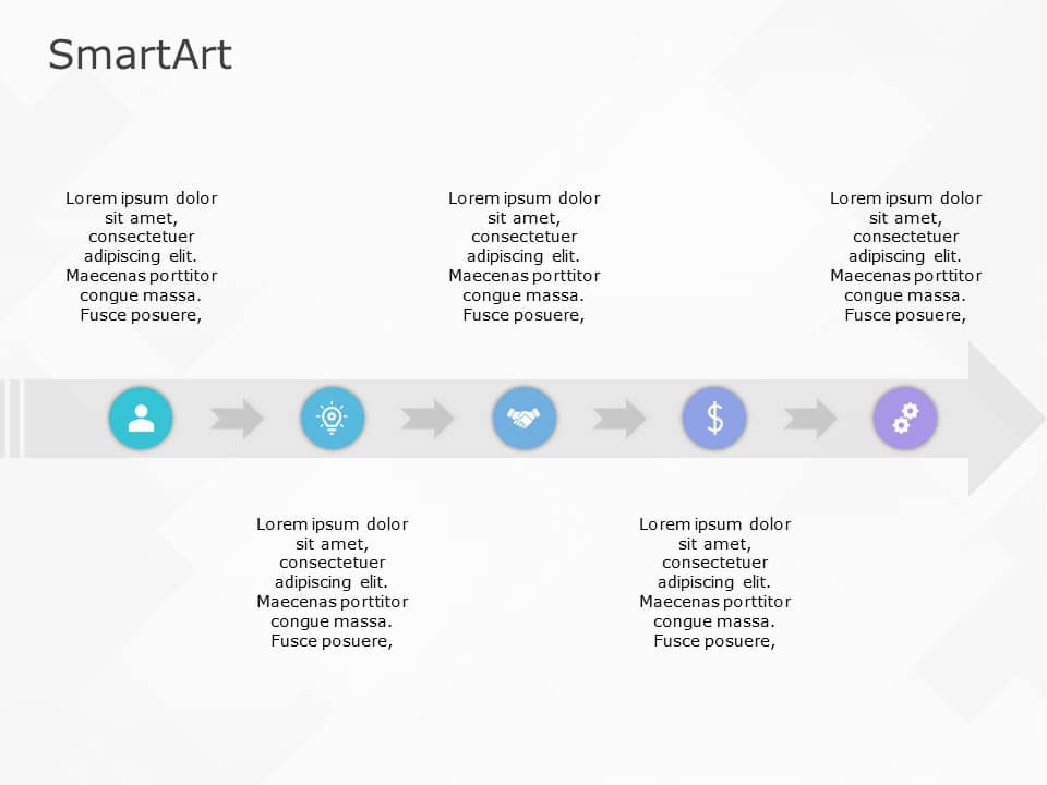SmartArt Process Basic Roadmap 5 Steps