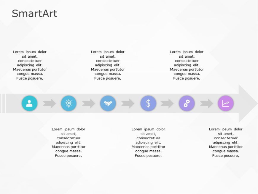 SmartArt Process Basic Roadmap 6 Steps