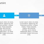 SmartArt Process Basic Square 2 Steps & Google Slides Theme